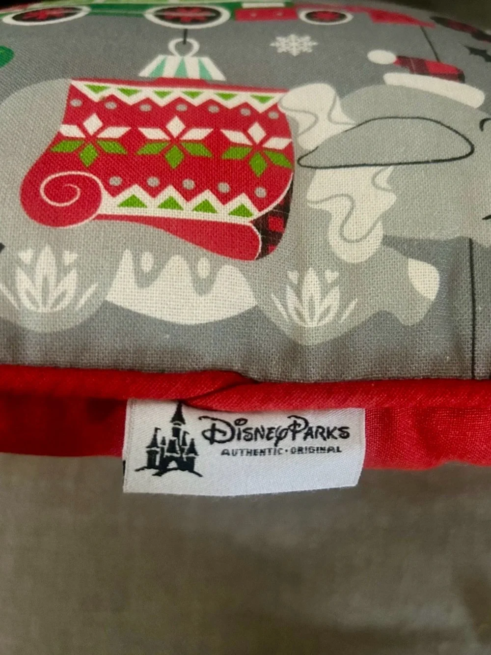 Disney Red 'Happy Jolly Merry' Holiday Throw Pillow Set
